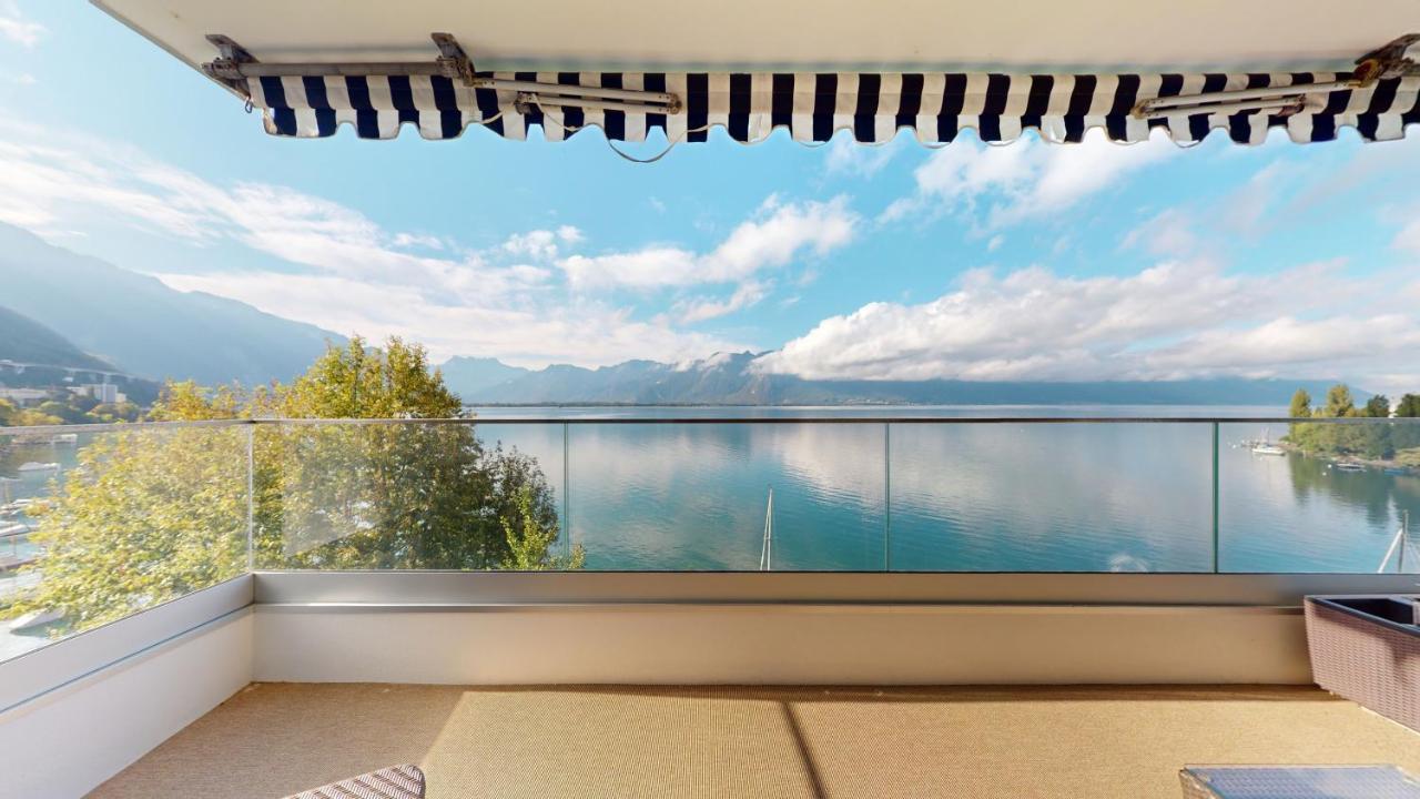 Lakefront Apartment With Exceptional View Territet Buitenkant foto